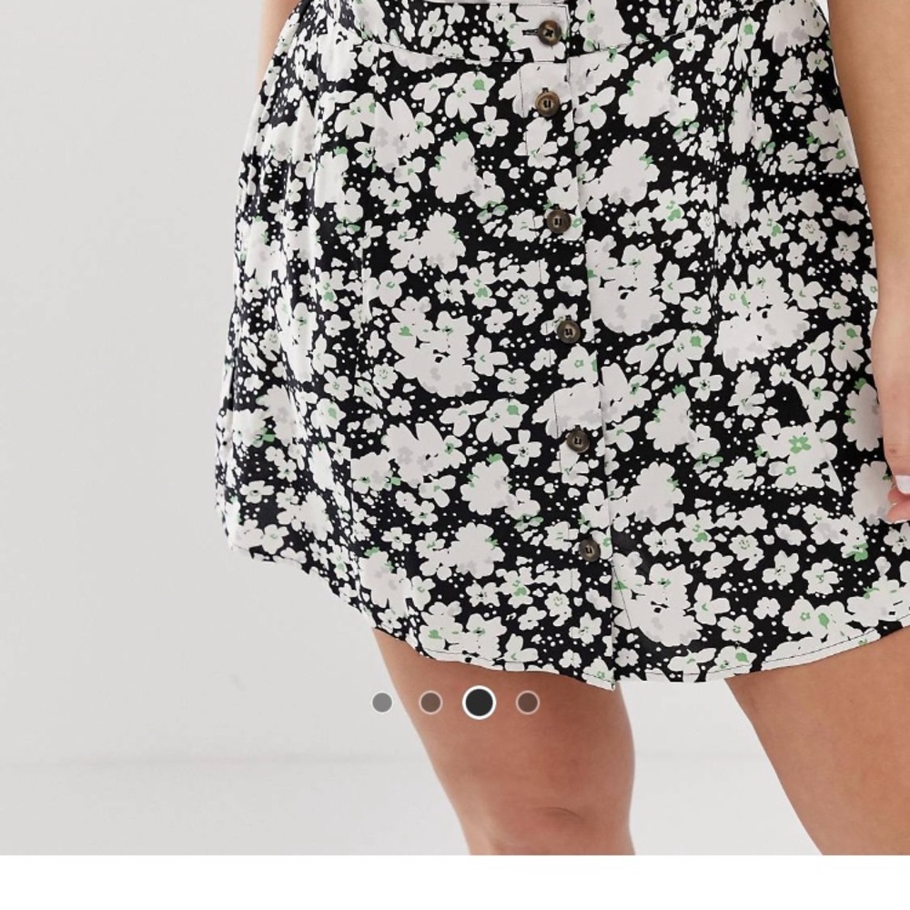 ASOS Curve Button Front Mini Skirt - Picture 3 of 7
